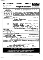 Gedenkblatt Hilda Brückheimer