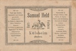 Werbung Kaufhaus Samuel Held